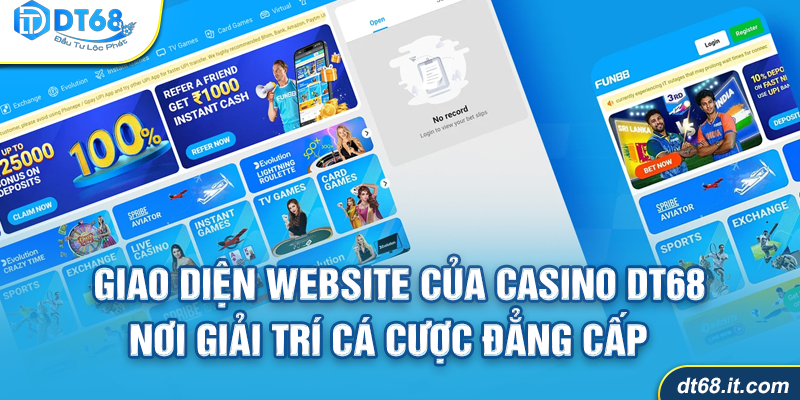 Casino DT68 là gì, nhà cái DT68, sòng bạc trực tuyến