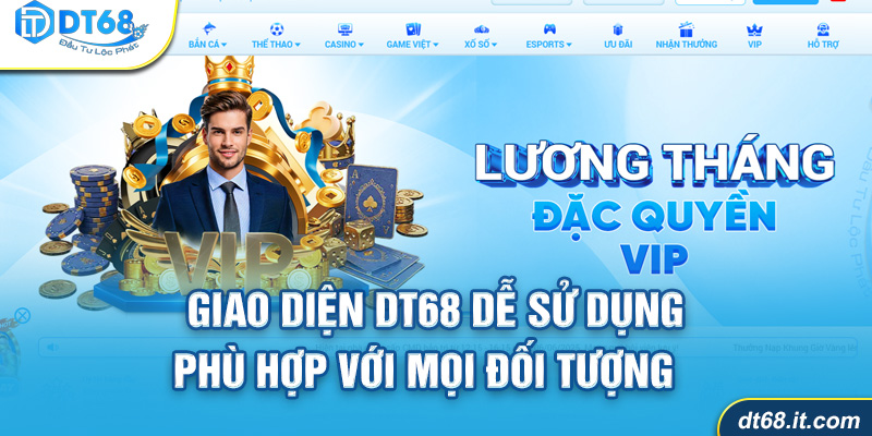 Giao diện DT68 thân thiện